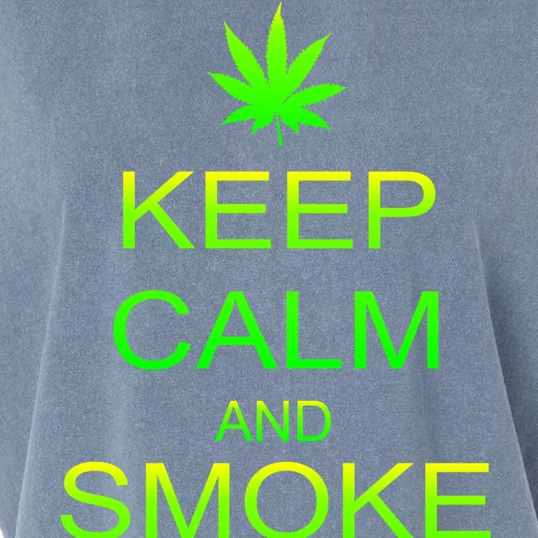 Keep Calm And Smoke Weed Garment-Dyed Women's Muscle Tee