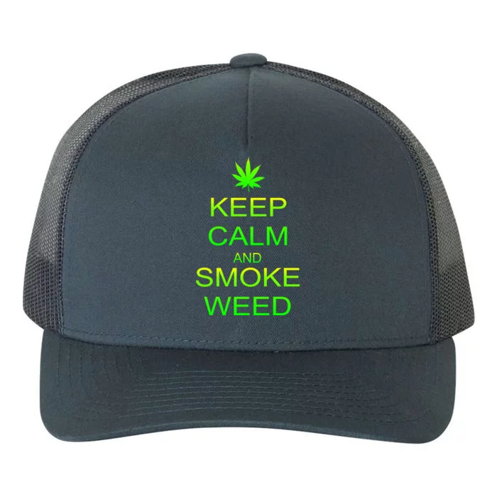 Keep Calm And Smoke Weed Yupoong Adult 5-Panel Trucker Hat