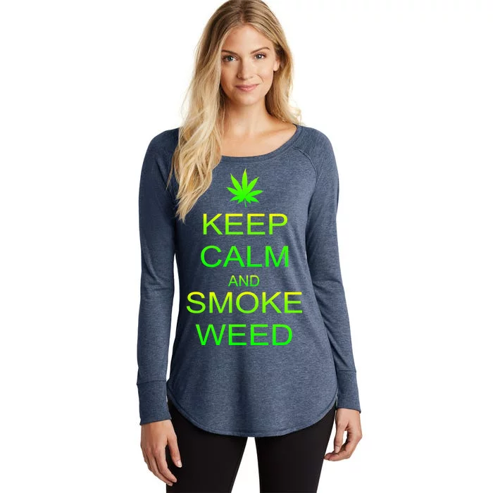 Keep Calm And Smoke Weed Women's Perfect Tri Tunic Long Sleeve Shirt