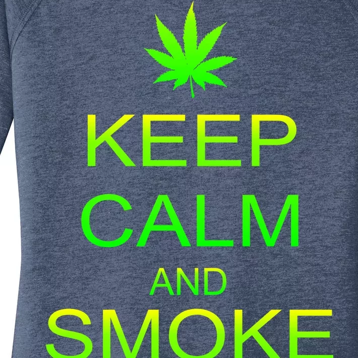 Keep Calm And Smoke Weed Women's Perfect Tri Tunic Long Sleeve Shirt