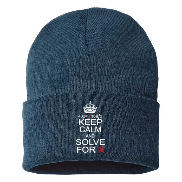 Keep Calm And Solve For X Sustainable Knit Beanie