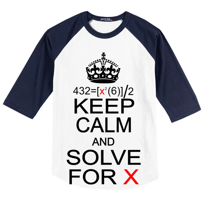 Keep Calm And Solve For X Baseball Sleeve Shirt