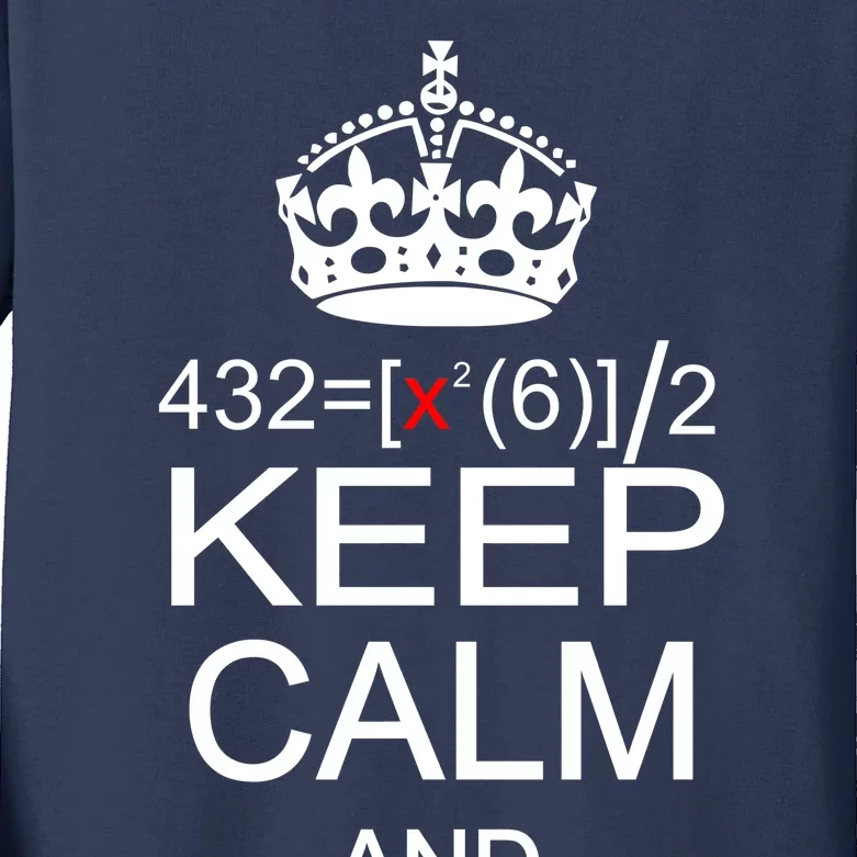 Keep Calm And Solve For X Kids Long Sleeve Shirt