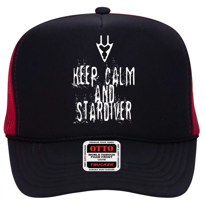 Keep Calm And Stardiver Dragoon FF14 High Crown Mesh Trucker Hat