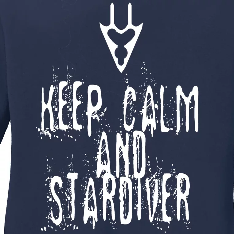 Keep Calm And Stardiver Dragoon FF14 Ladies Long Sleeve Shirt