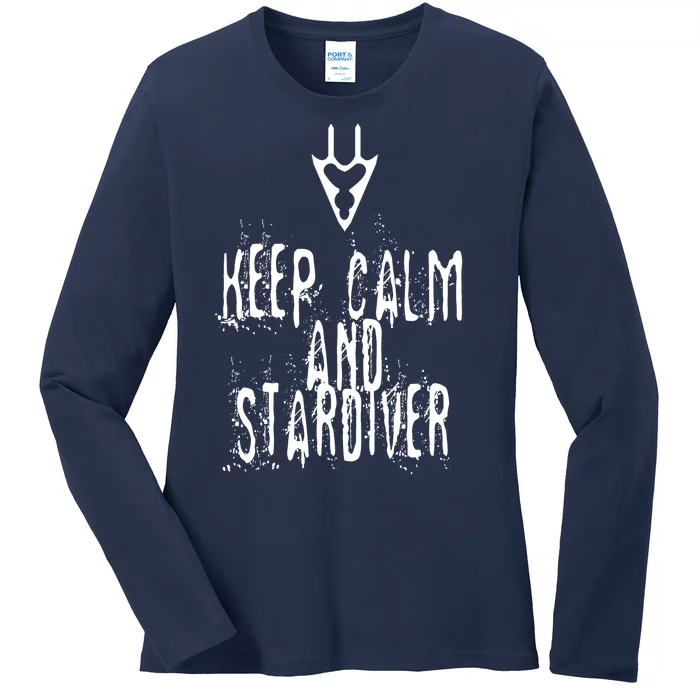 Keep Calm And Stardiver Dragoon FF14 Ladies Long Sleeve Shirt