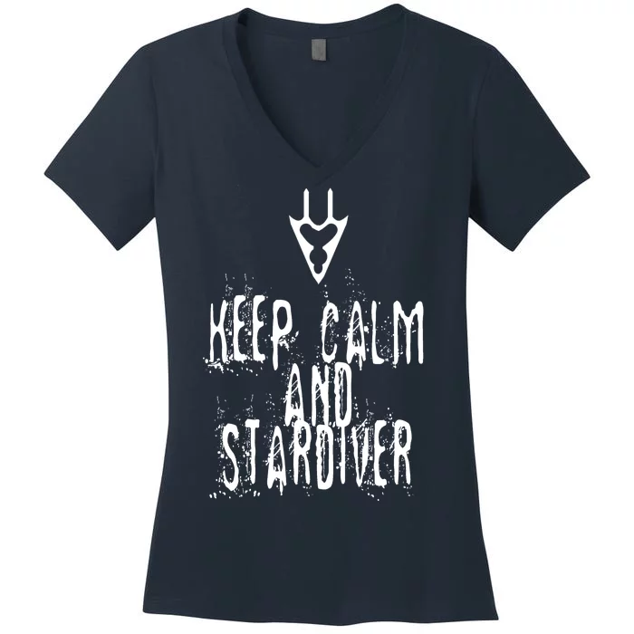 Keep Calm And Stardiver Dragoon FF14 Women's V-Neck T-Shirt