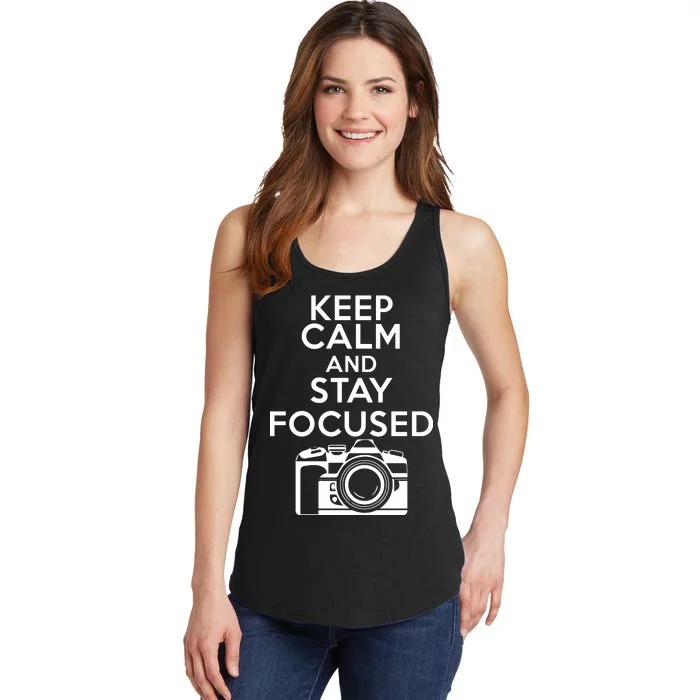 Keep Calm And Stay Focus Ladies Essential Tank