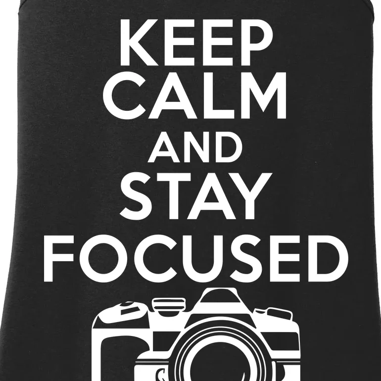 Keep Calm And Stay Focus Ladies Essential Tank