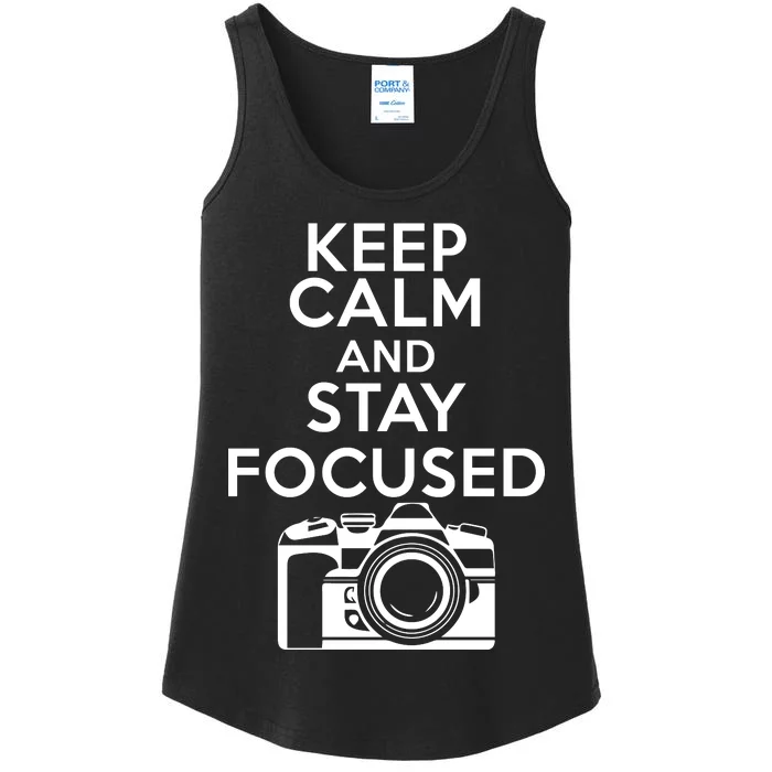 Keep Calm And Stay Focus Ladies Essential Tank