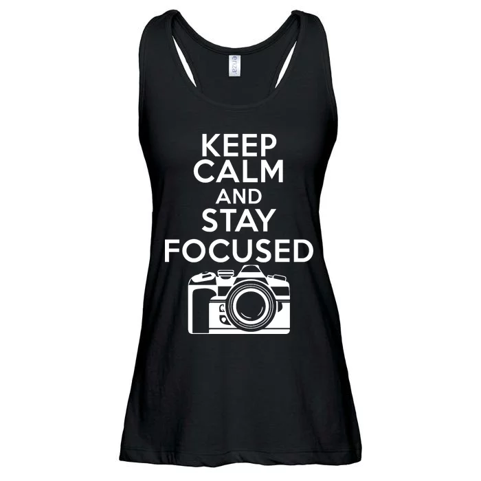 Keep Calm And Stay Focus Ladies Essential Flowy Tank