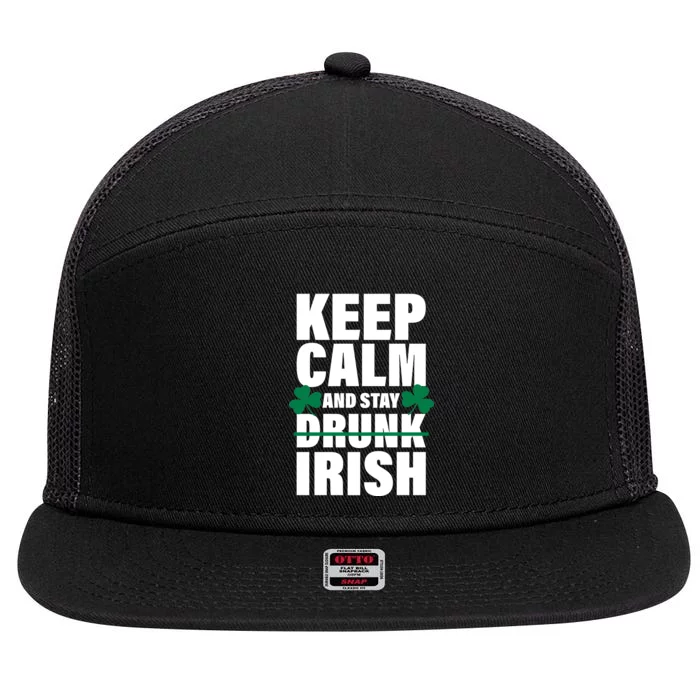 Keep Calm And Stay Irish 7 Panel Mesh Trucker Snapback Hat