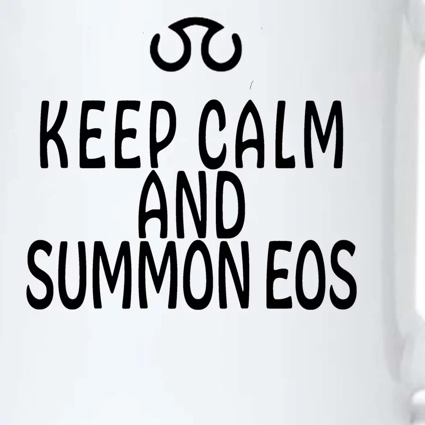 Keep Calm And Summon Eos FF14 Scholar Black Color Changing Mug