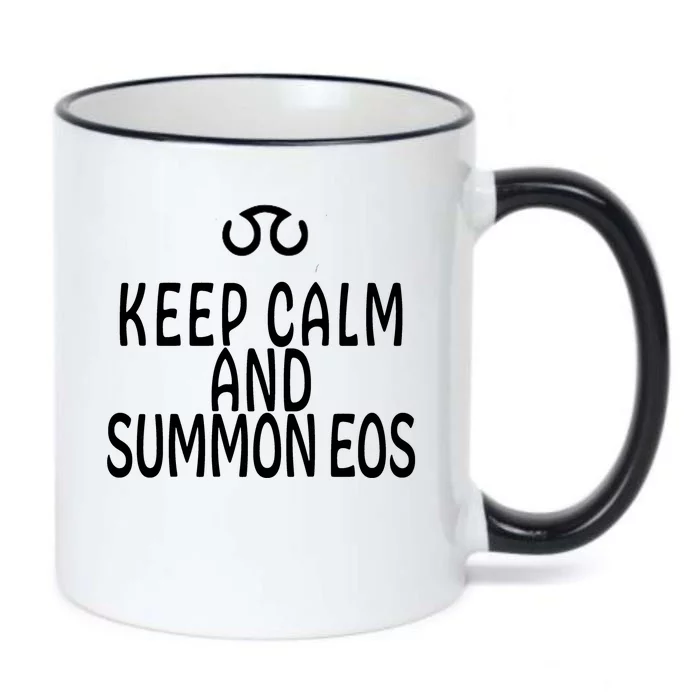 Keep Calm And Summon Eos FF14 Scholar Black Color Changing Mug