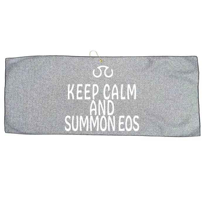 Keep Calm And Summon Eos FF14 Scholar Large Microfiber Waffle Golf Towel