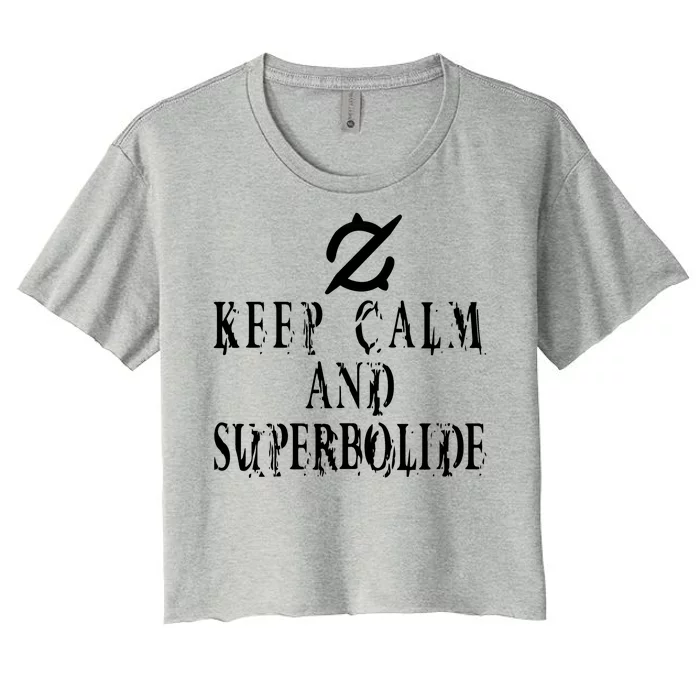 Keep Calm And Superbolide Gunbreaker FF14 Women's Crop Top Tee