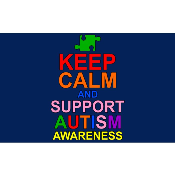 Keep Calm And Support Autism Awareness Bumper Sticker