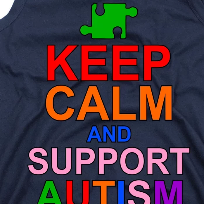 Keep Calm And Support Autism Awareness Tank Top