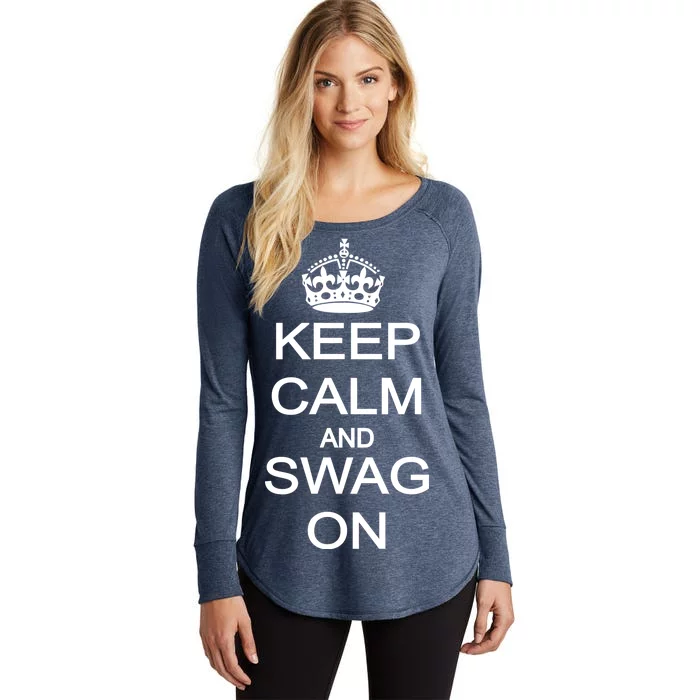 Keep Calm And Swag On Women's Perfect Tri Tunic Long Sleeve Shirt