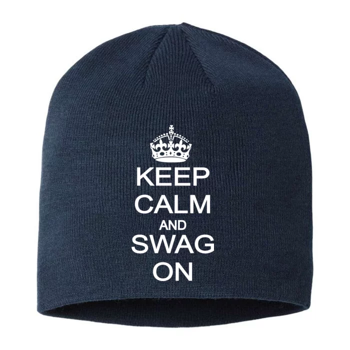 Keep Calm And Swag On 8 1/2in Sustainable Knit Beanie