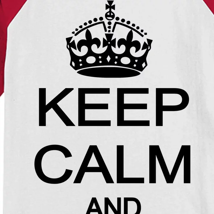 Keep Calm And Swag On Kids Colorblock Raglan Jersey