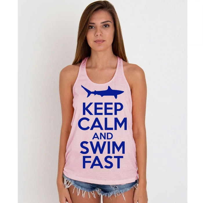 Keep Calm And Swim Fast Women's Knotted Racerback Tank