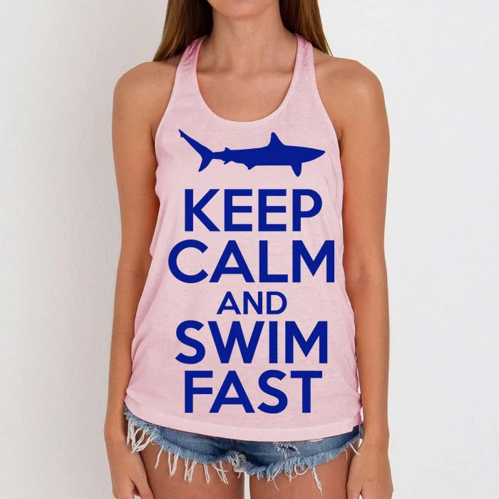 Keep Calm And Swim Fast Women's Knotted Racerback Tank