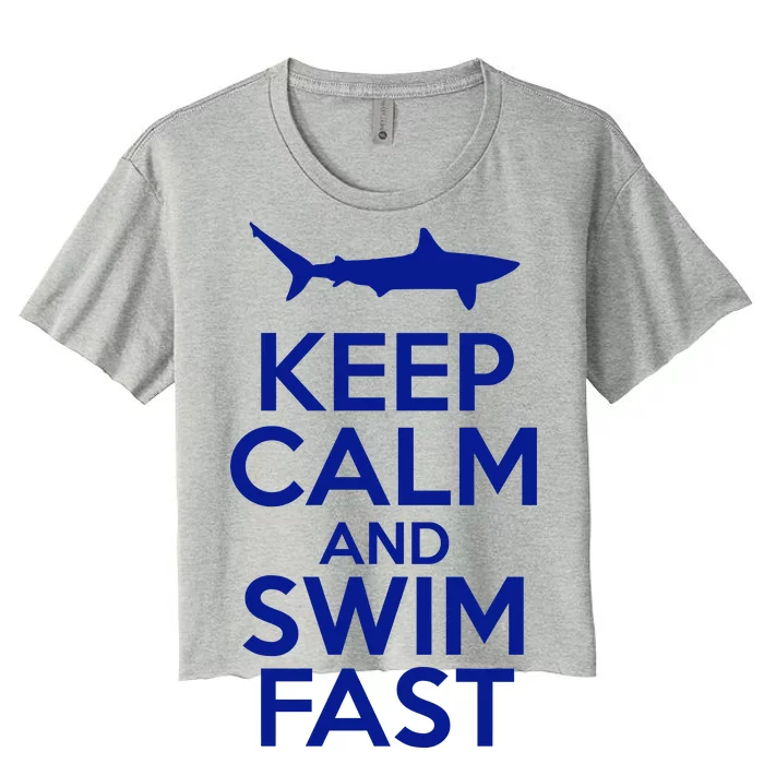 Keep Calm And Swim Fast Women's Crop Top Tee