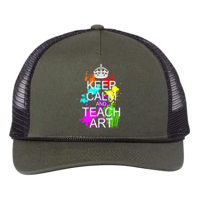 Keep Calm And Teach Art Retro Rope Trucker Hat Cap