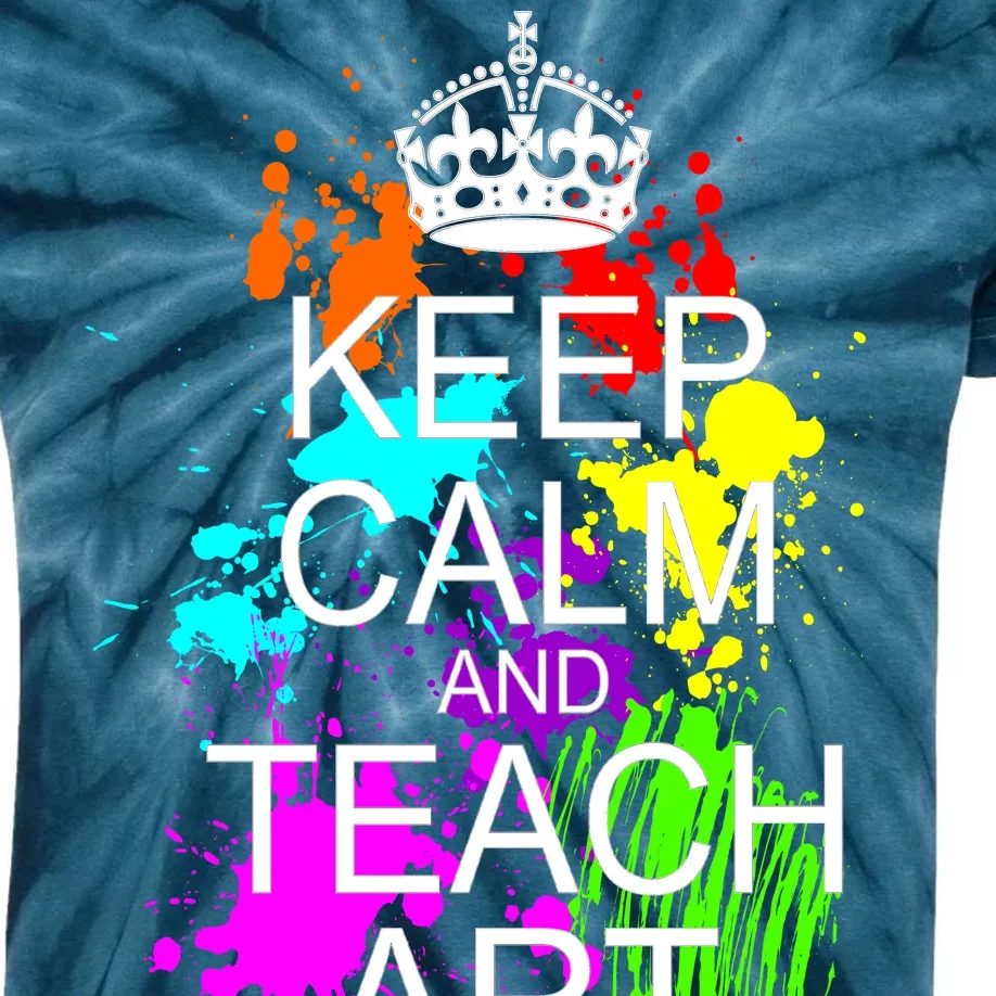 Keep Calm And Teach Art Kids Tie-Dye T-Shirt