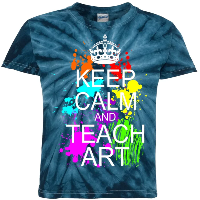 Keep Calm And Teach Art Kids Tie-Dye T-Shirt