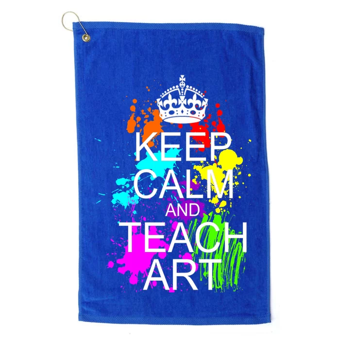 Keep Calm And Teach Art Platinum Collection Golf Towel