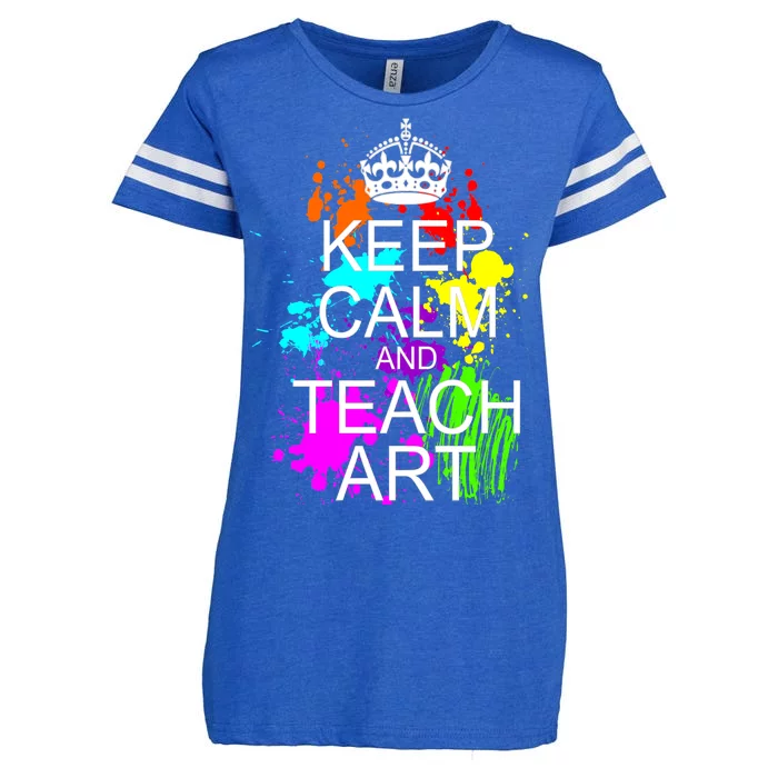 Keep Calm And Teach Art Enza Ladies Jersey Football T-Shirt