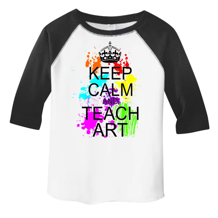 Keep Calm And Teach Art Toddler Fine Jersey T-Shirt