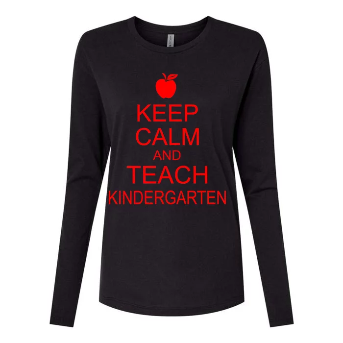 Keep Calm And Teach Kindergarten Womens Cotton Relaxed Long Sleeve T-Shirt