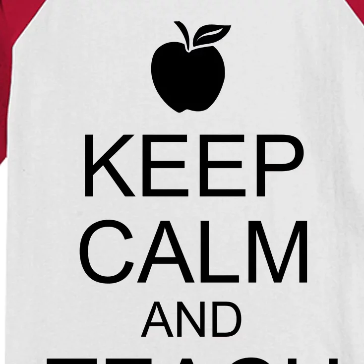 Keep Calm and Teach On Kids Colorblock Raglan Jersey