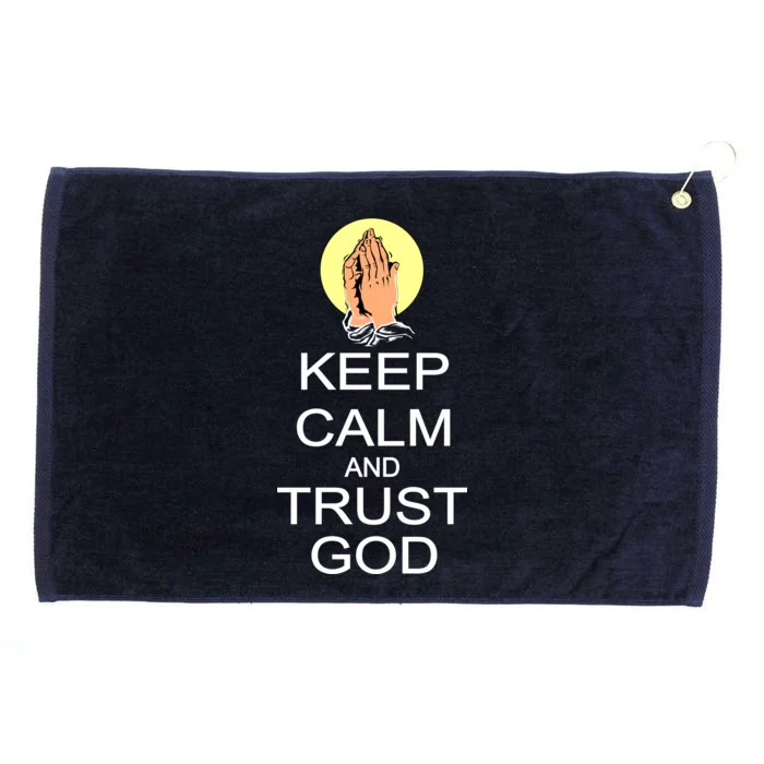 Keep Calm and Trust God Grommeted Golf Towel