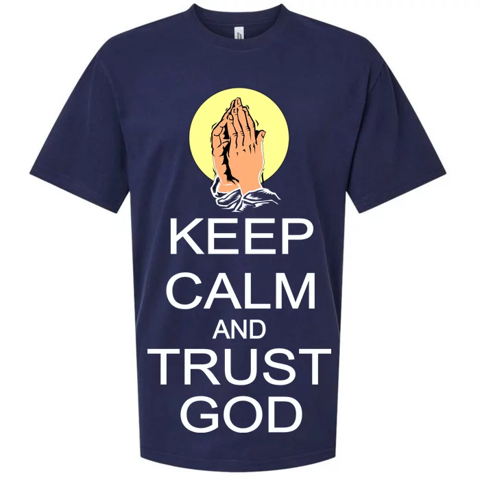 Keep Calm and Trust God Sueded Cloud Jersey T-Shirt