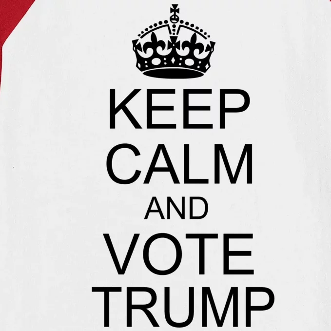 Keep Calm And Vote Trump Baseball Sleeve Shirt