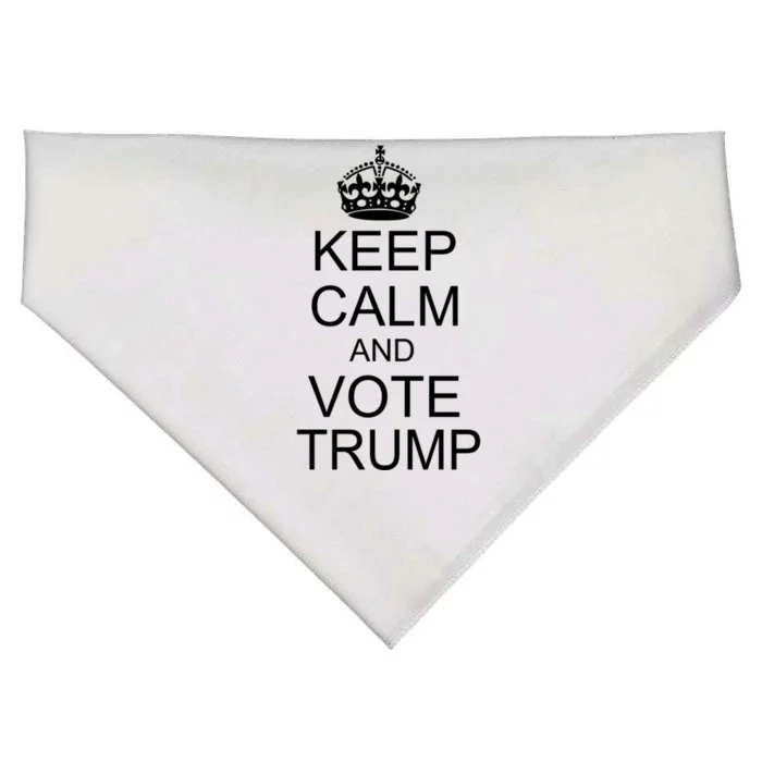 Keep Calm And Vote Trump USA-Made Doggie Bandana