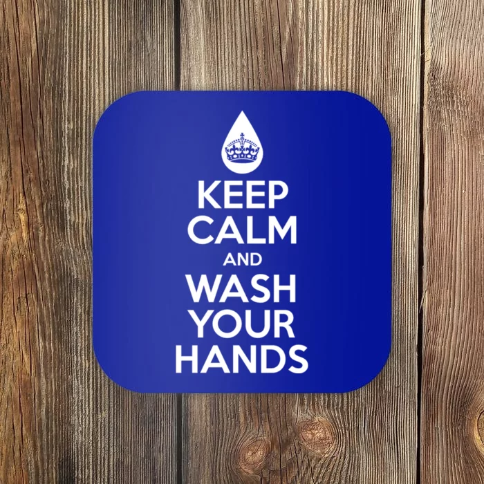 Keep Calm And Wash Your Hands Funny Virus Coaster