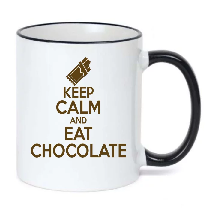 Keep Calm At Eat Chocolate Black Color Changing Mug