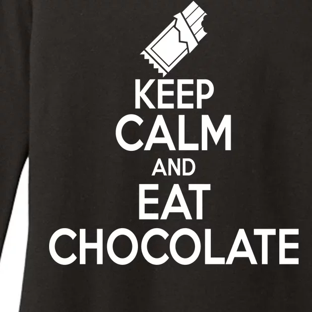 Keep Calm At Eat Chocolate Womens CVC Long Sleeve Shirt