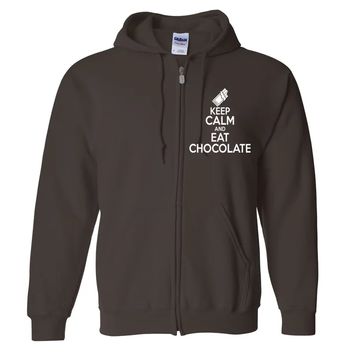 Keep Calm At Eat Chocolate Full Zip Hoodie