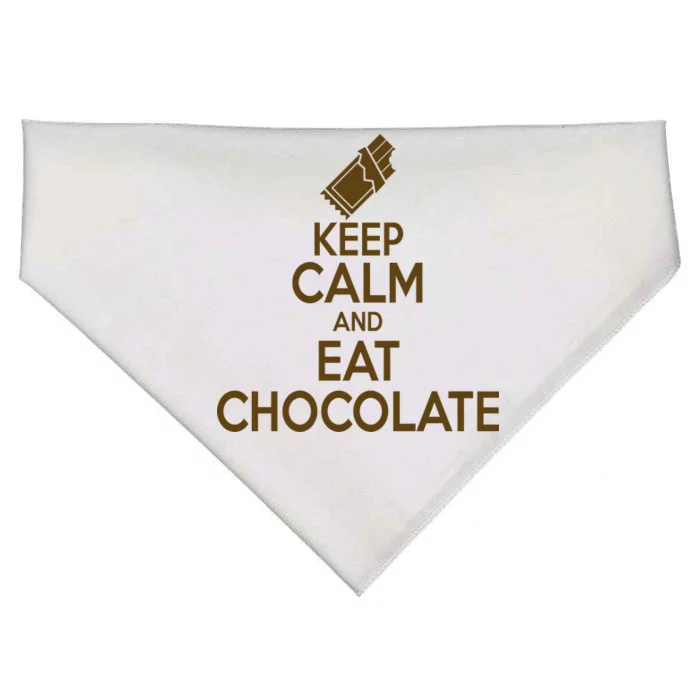 Keep Calm At Eat Chocolate USA-Made Doggie Bandana