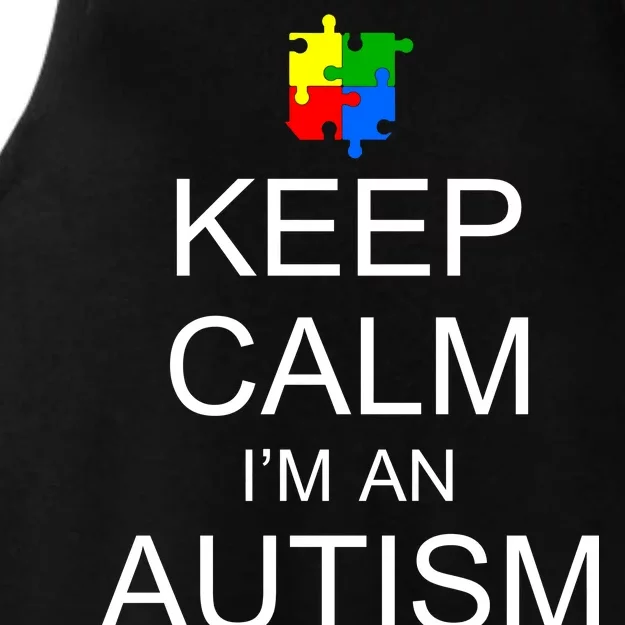 Keep Calm Autism Mom Awareness Ladies Tri-Blend Wicking Tank