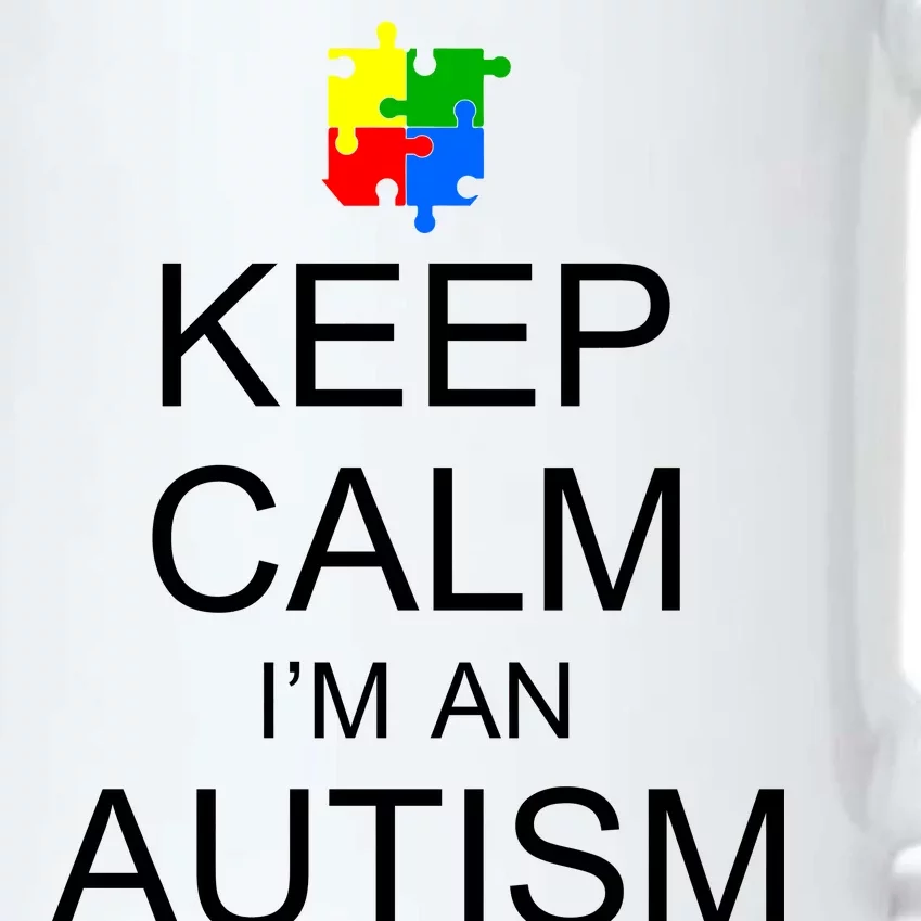 Keep Calm Autism Mom Awareness Black Color Changing Mug