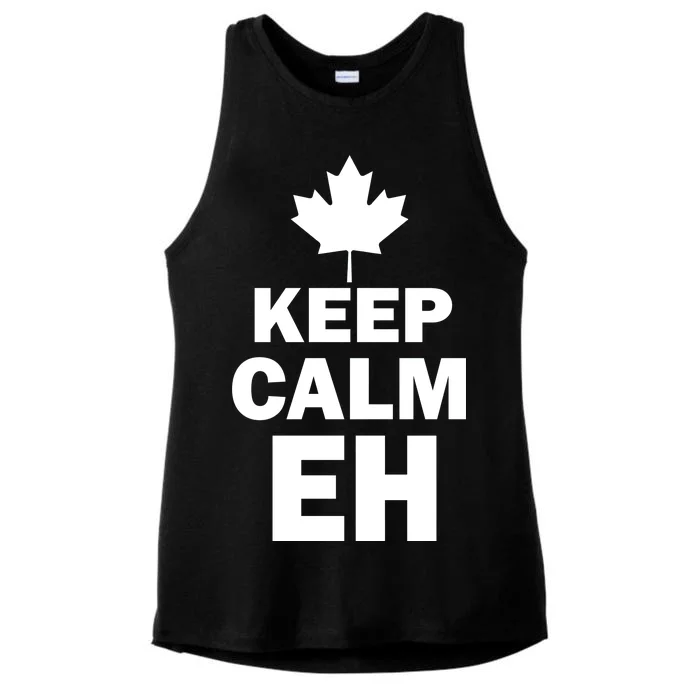 Keep Calm EH Funny Canadian Ladies Tri-Blend Wicking Tank