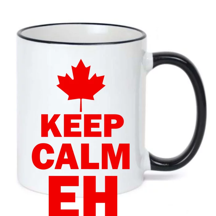 Keep Calm EH Funny Canadian Black Color Changing Mug