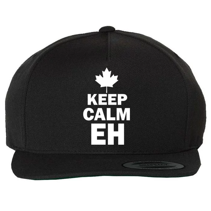 Keep Calm EH Funny Canadian Wool Snapback Cap